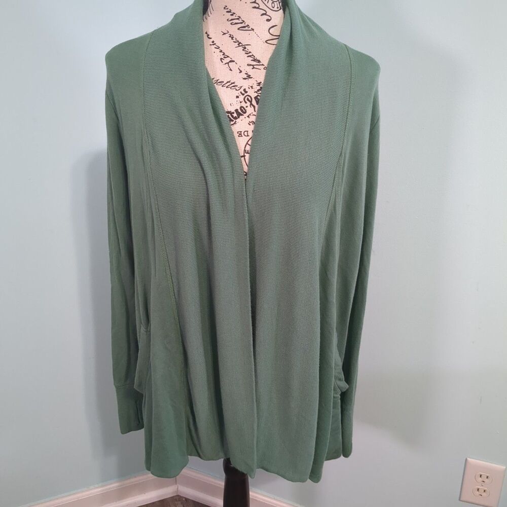 Athleta Green Nirvana Open Front Cardigan Wrap Super Soft small